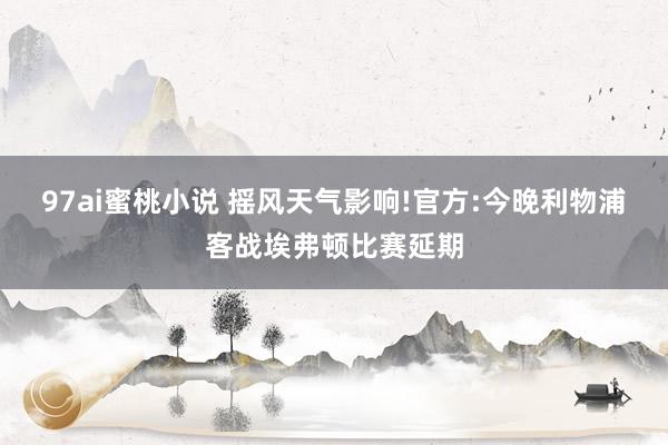 97ai蜜桃小说 摇风天气影响!官方:今晚利物浦客战埃弗顿比赛延期