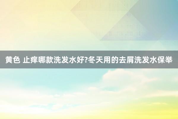 黄色 止痒哪款洗发水好?冬天用的去屑洗发水保举