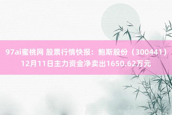 97ai蜜桃网 股票行情快报：鲍斯股份（300441）12月11日主力资金净卖出1650.62万元