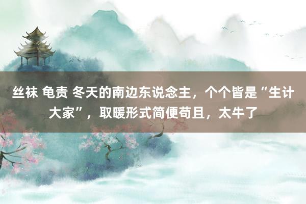 丝袜 龟责 冬天的南边东说念主，个个皆是“生计大家”，取暖形式简便苟且，太牛了