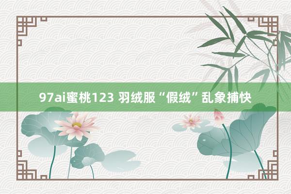 97ai蜜桃123 羽绒服“假绒”乱象捕快