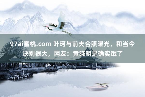 97ai蜜桃.com 叶珂与前夫合照曝光，和当今诀别很大，网友：黄晓明是确实饿了
