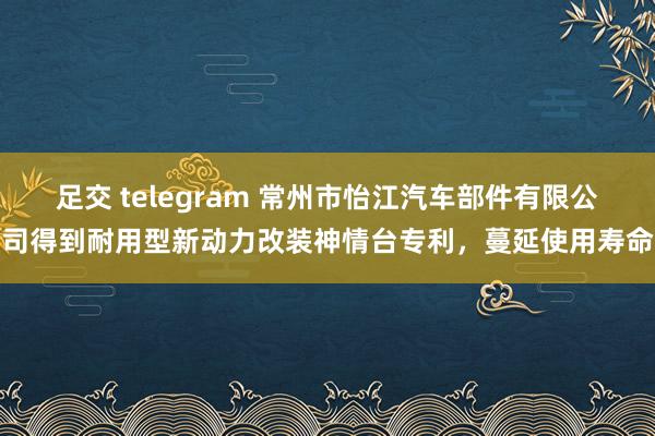 足交 telegram 常州市怡江汽车部件有限公司得到耐用型新动力改装神情台专利，蔓延使用寿命