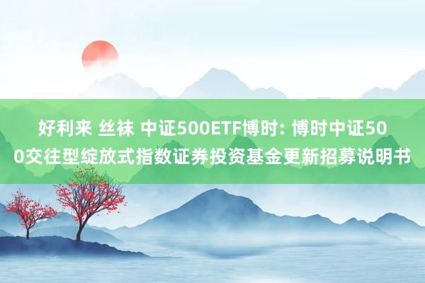 好利来 丝袜 中证500ETF博时: 博时中证500交往型绽放式指数证券投资基金更新招募说明书