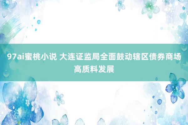 97ai蜜桃小说 大连证监局全面鼓动辖区债券商场高质料发展