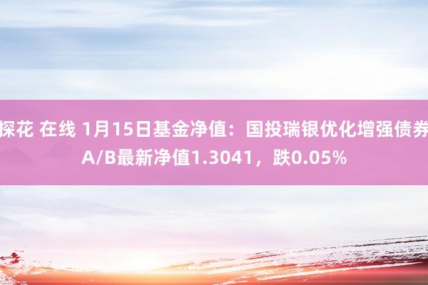 探花 在线 1月15日基金净值：国投瑞银优化增强债券A/B最新净值1.3041，跌0.05%