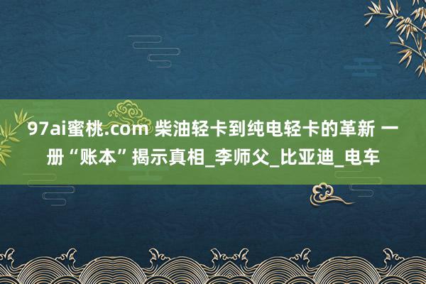 97ai蜜桃.com 柴油轻卡到纯电轻卡的革新 一册“账本”揭示真相_李师父_比亚迪_电车