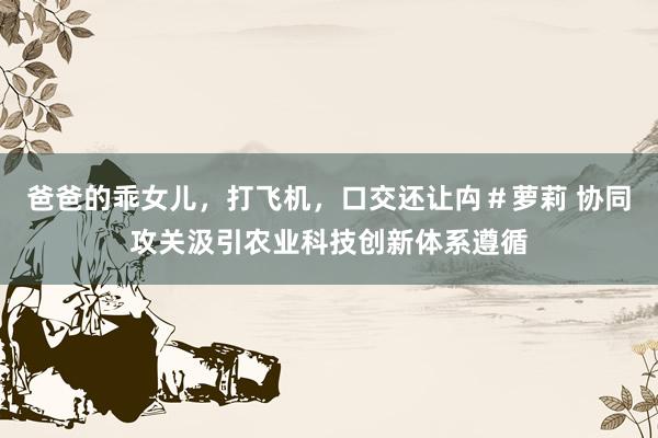 爸爸的乖女儿，打飞机，口交还让禸＃萝莉 协同攻关汲引农业科技创新体系遵循