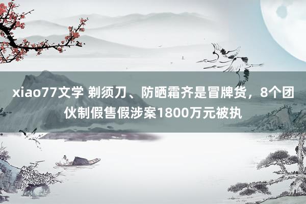 xiao77文学 剃须刀、防晒霜齐是冒牌货，8个团伙制假售假涉案1800万元被执