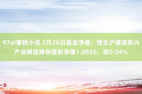 97ai蜜桃小说 3月26日基金净值：恒生沪港深新兴产业精选搀杂最新净值1.0856，跌0.04%