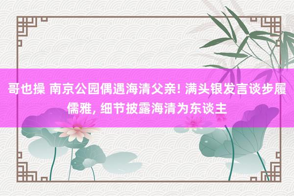 哥也操 南京公园偶遇海清父亲! 满头银发言谈步履儒雅， 细节披露海清为东谈主